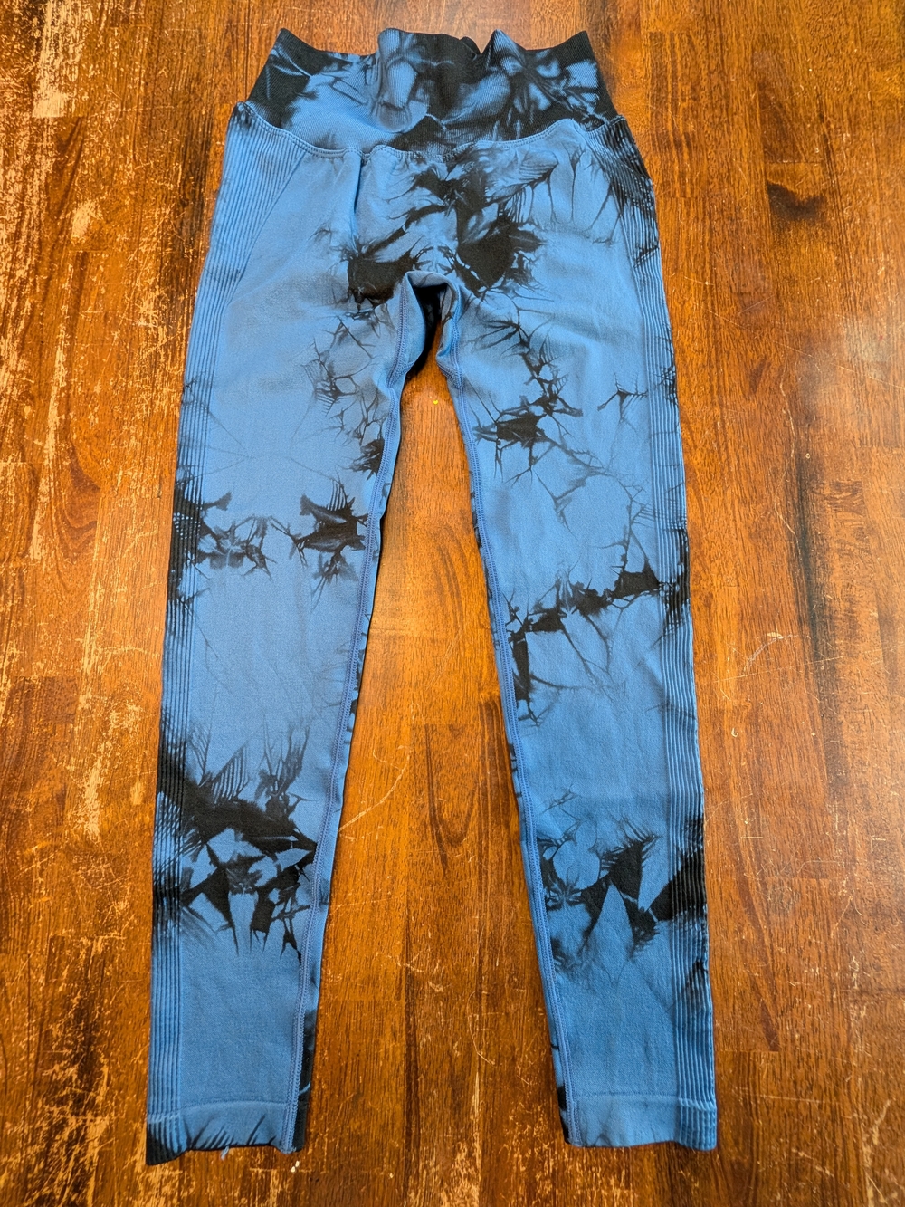 Halara Seamless Activewear Pants Womens Medium Blue Black Athleisure Gym Casual